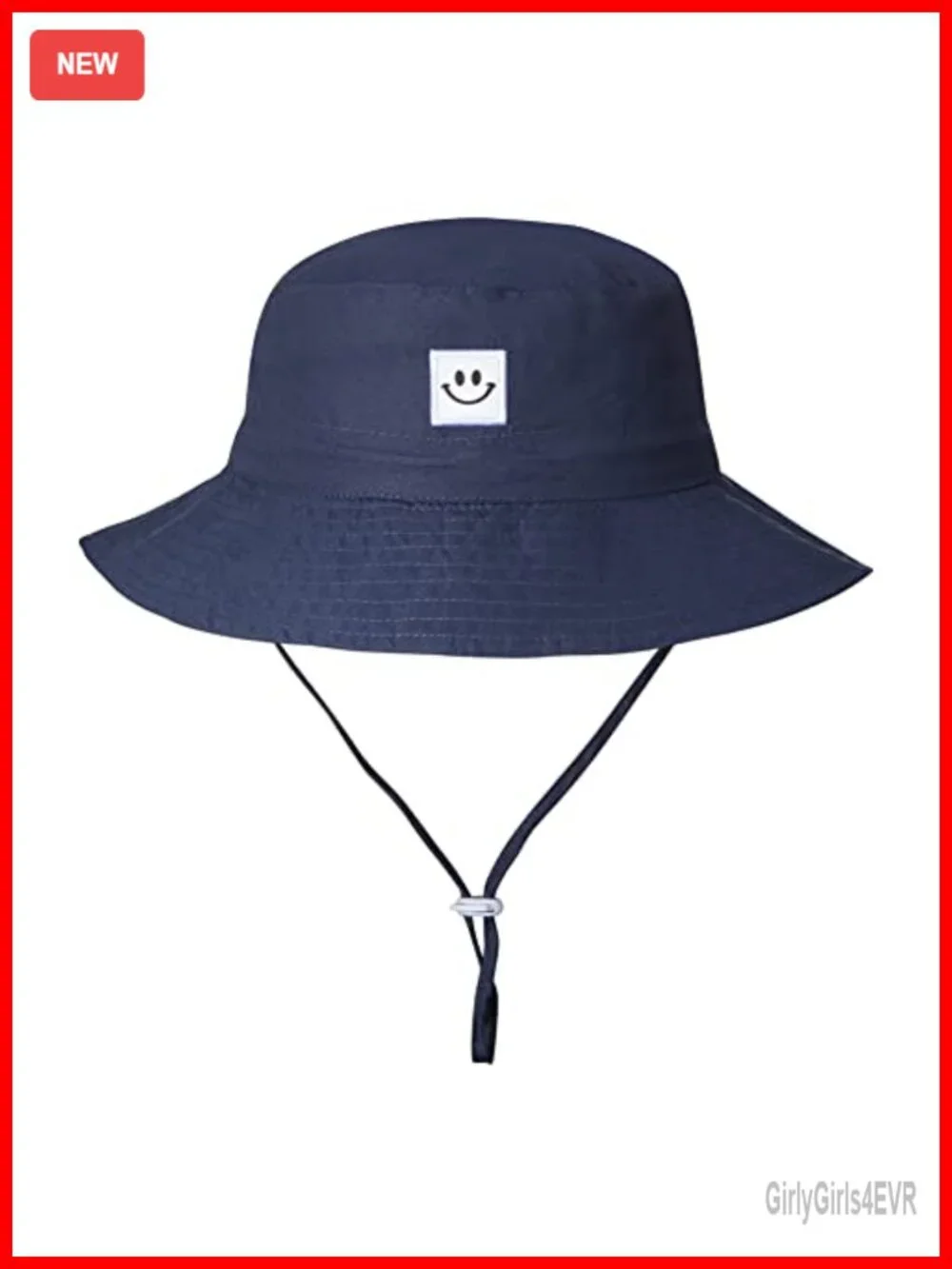 UPF 50+ Baby Sun Hat Smile Face Toddler Bucket Hat with Chin Strap